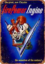 Metal Sign - 1951 Chrysler FirePower Engine - Vintage Look Reproduction picture