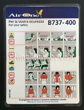 1997-2011 AIR ONE Boeing 737-400 SAFETY CARD airlines airways ITALY picture