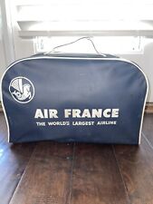 Vintage Air France Carry On Suitcase Blue Vinyl 11