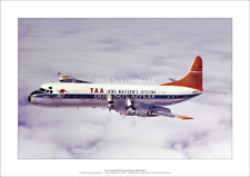 TAA Lockheed L.188 Electra A1 Print – Aerial Orange tail – 84 x 59 cm Poster picture