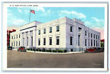c1930's U.S. Flag Post Office Lynn Massachusetts MA Vintage Postcard picture