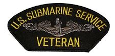 USN NAVY SUBMARINE SERVICE VETERAN W/ SILVER DOLPHINS PATCH ENLISTED SAILOR picture