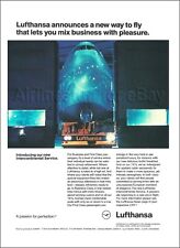 1992 LUFTHANSA Airlines BOEING 747 ad NEW INTERCONTINENTAL SERVICE advert airway picture