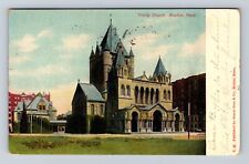 Boston MA-Massachusetts, Trinity Church, Religion, Vintage c1905 Postcard picture