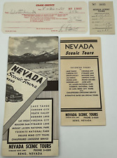 Vintage Rare Nevada Scenic Tours Ephemera 1954 Overland Hotel Escorted Receipt picture