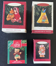 Lot of 4 Vintage Hallmark Keepsake Bears Ornaments - Nurse Crayola Julianne More picture