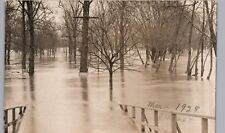 ELKHART INDIANA STREET FLOOD 1928 real photo postcard rppc in inbody antique picture