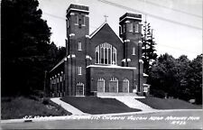 Real Photo Postcard St. Barbara's Catholic Church Vulcan near Norway, Michigan picture
