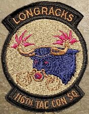 USAF AIR FORCE 116th TACTICAL CONTROL SQUADRON PATCH LONGRACKS CAMP RILEA RARE picture