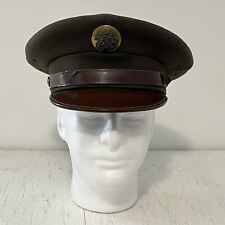 Original Pre to Early WW2 U.S. Army Enlisted Mans Visor Cap w/Badge, Size 7 picture