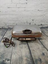 Vintage GE General Electric Chrome AUTOMATIC GRILL WAFFLE MAKER, 14G44T, MCM picture