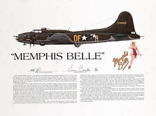 B-17F Memphis Belle, Signed by the pilot, Aviation Artist, Ernie Boyette picture