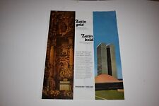 Vintage 1966 Panagra - Pan Am Airlines Latin Gold Latin Bold Print Ad. picture