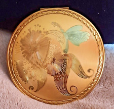 Vintage Elgin American Etched Butterfly Flowers 4