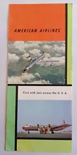 American Airlines Brochure 1959 Jets Across The USA introducing the Boeing 707 picture