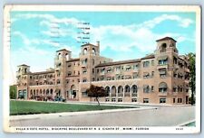 Miami Florida Postcard Villa D'Este Hotel Biscayne Boulevard Eighth 1930 Vintage picture