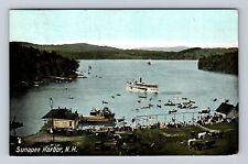 Sunapee Harbor NH-New Hampshire, Scenic View, Antique, Vintage Souvenir Postcard picture