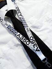 AIRBUS A350 Pilots Crew CARBON WHITE Lanyard neckstrap with safety clip Lanyard picture