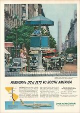 1960 PAN AMERICAN-GRACE Airways AD Douglas DC8 JETS airline advert SOUTH AMERICA picture