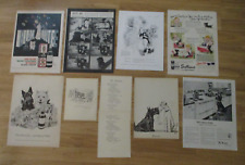 9 vintage SCOTTIE TERRIER dog prints/ads-1924-63 Cecil Aldin/Zito/Dennis/Kirmse picture