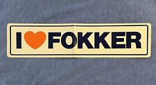 Fokker Airlines bumper sticker picture