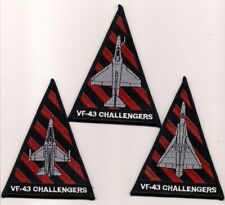 USN VF-43 CHALLENGERS A-4 F-16 F-21 aircraft patch set ADVERSARY FIGHTER SQN picture