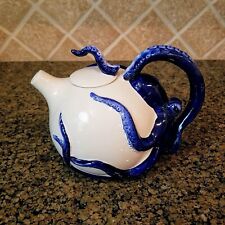 Blue Octopus Teapot Collectable Ceramics Kitchen Home Décor by Blue Sky Goldminc picture