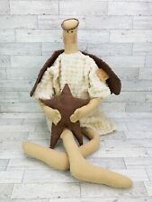Vintage Rare Honey & Me Primitives 35” Angel Bumpy Chenille Gown Plush Doll picture
