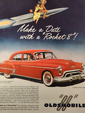 1950 Original Esquire Art Ad Advertisements Oldsmobile Rocket 88 Elgin Watches picture