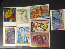 FRANZ MARC MUSEUM  8 POSTCARDS FRANK MARC (1880-1916) PRINTED( IN 1950-1960) picture
