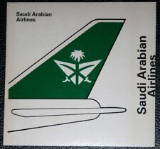 SAUDI ARABIAN AIRLINES   Tail Fin Design   Vintage 1970's Sticker Card   CD20M picture
