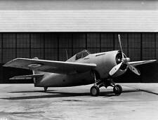 Grumman F4F-4B Fighter Parked In Front Of Hanger Old Aviation Photo picture