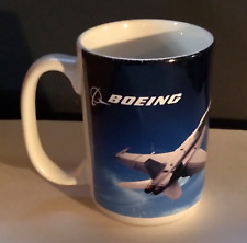 Boeing Photo Mug Super Hornet F/A-18 E/F Jet Airplane Blue & White Coffee Cup picture