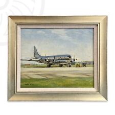 Original oil painting of Boeing Stratofreighter VC-97D VIP Transport at Heathrow picture