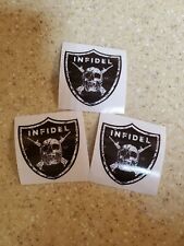 Infidel Bumper Stickers Lot of 3 Las Vegas Raiders Style picture