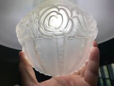 Antique Victorian Frosted Glass Acorn Lamp Light Shade 3