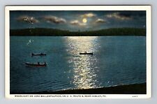 Hawley PA-Pennsylvania, Moonlight On Lake Wallenpaupack, Vintage Postcard picture