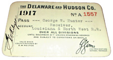 1917 DELAWARE & HUDSON D&H EMPLOYEE PASS #1557 L&NW picture
