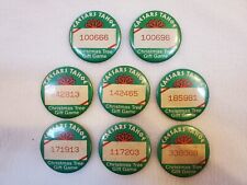 Caesars Tahoe ~ Vintage Pinback Button Lot, Casino Christmas Tree Gift Game Pins picture