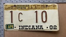 1982 Indiana license plate 1C10 YOM DMV Adams for your CHEVY C-10 PICKUP 15621 picture