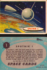 VINTAGE 1957 Topps Trading Space Card SPUTNIK-CARD #1~VERY RARE picture