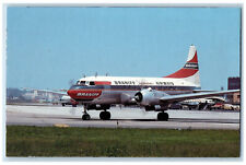 c1970s Braniff International Convair 340 N3428 Airplane Vintage Postcard picture