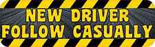 10x3 New Driver Follow Casually Sticker Vinyl Car Window Decal Stickers Decals picture