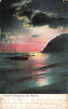 San Jose CA California, Sunset Scene on the Pacific, Vintage Postcard picture