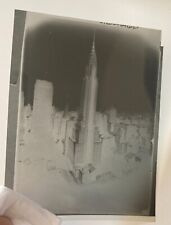 1930 New York City Negative of Chrysler Building Under Construction Antique NYC picture