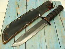 BIG VINTAGE JAPANESE MARK 2 MK2 COMBAT FIGHTING BOWIE KNIFE& SHEATH KNIVES TOOLS picture