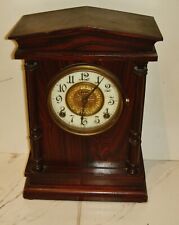 Antique Vintage  INGRAHAM & CO Shelf Clock Wood clock made-in USA picture