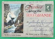 Vintage Scenes Along The Rio Grande Fold Out Postcards Postmarked Denver 1923 picture