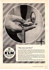 1958 KLM Royal Dutch Airlines The Time Just Flew Pocket Watch Vintage Print Ad picture