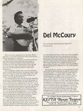 1973 Del McCoury, Bluegrass Musican - 3-Page Vintage Article picture